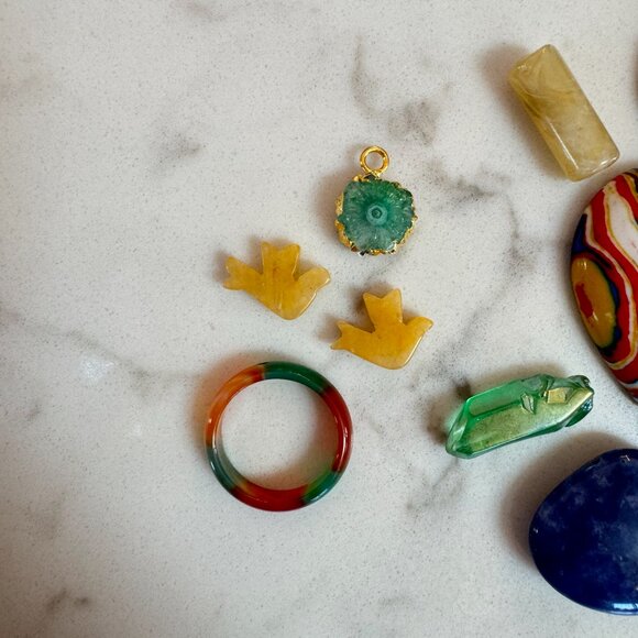 Crystal and Gemstone Pendant Lot - Picture 3 of 9